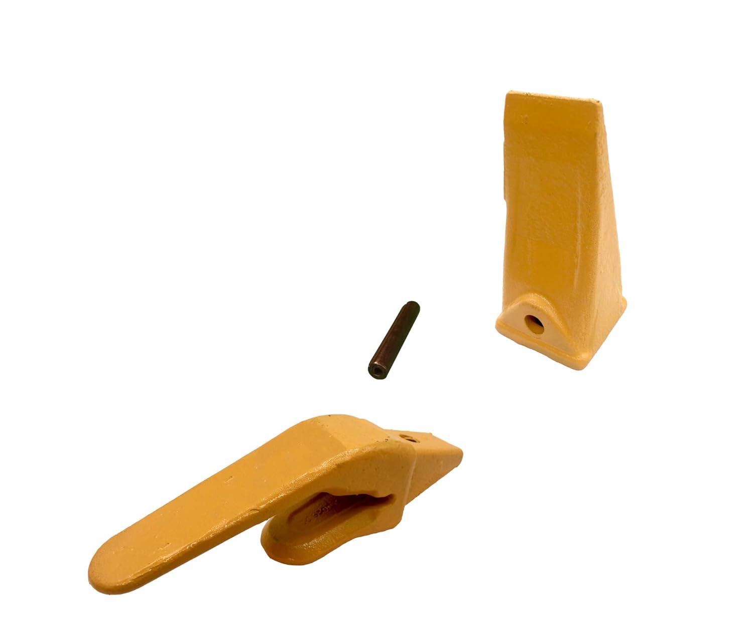 Mini Excavator Weld-on Bucket Adapters, Teeth and Pins Combo, 238-3204 1", 238-3202 SP, 238-3200, fits CAT VRS-50 (5)