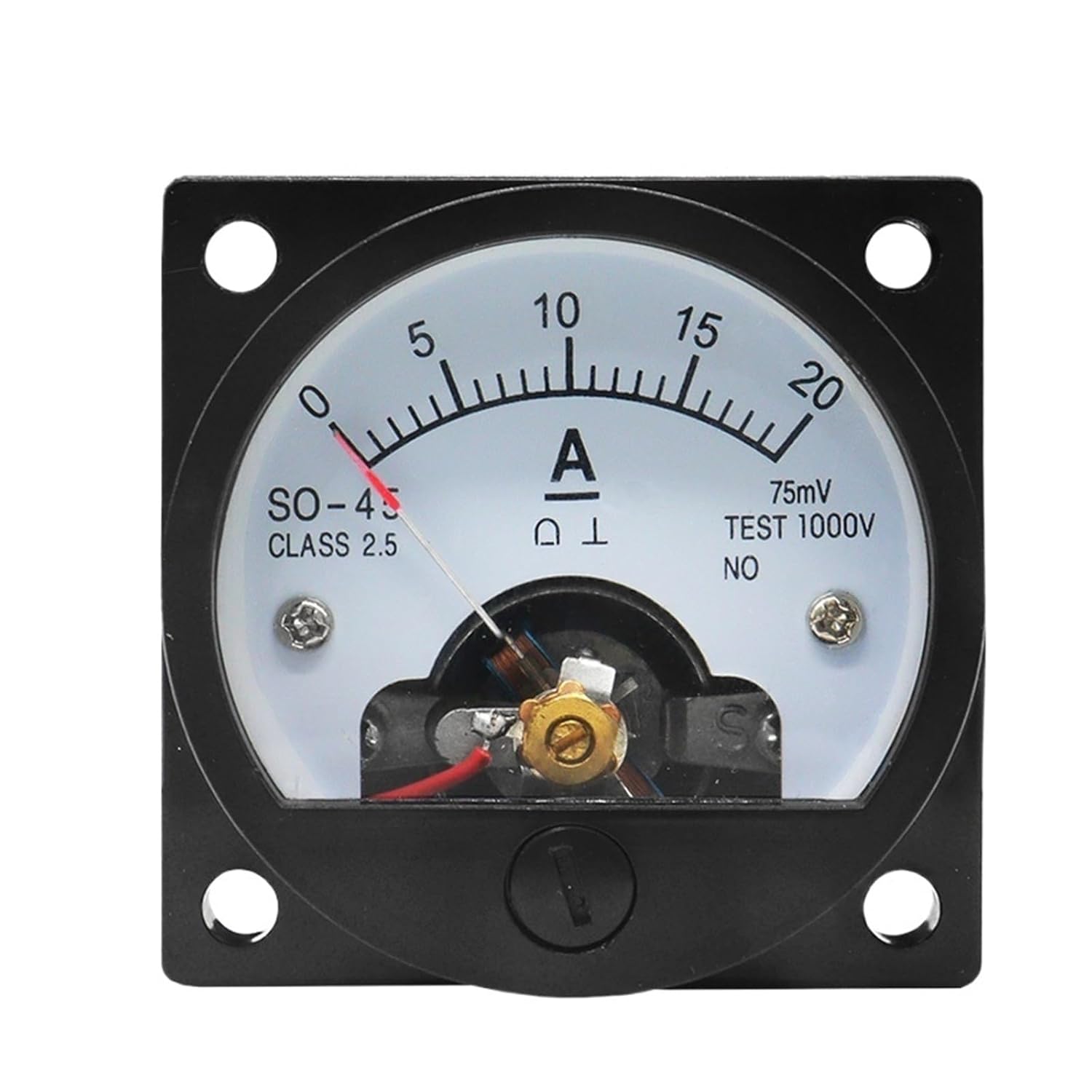 SO-45 Round Pointer DC Ammeter Current Meter 10A30A50A100A200A300A 45 * 45mm(50A 75mV)