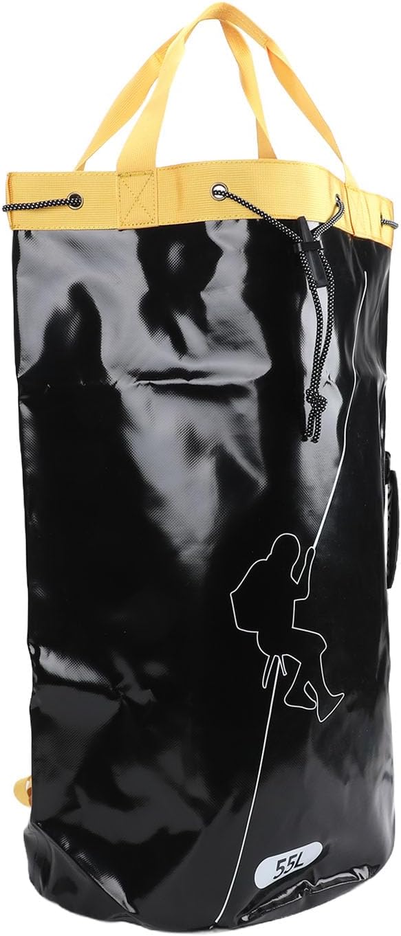 Zopsc PVC Climbing Rope Backpack, Gear Storage Bag with Drainage Holes, Bucket Style for Arborist Tree Rock Climbing