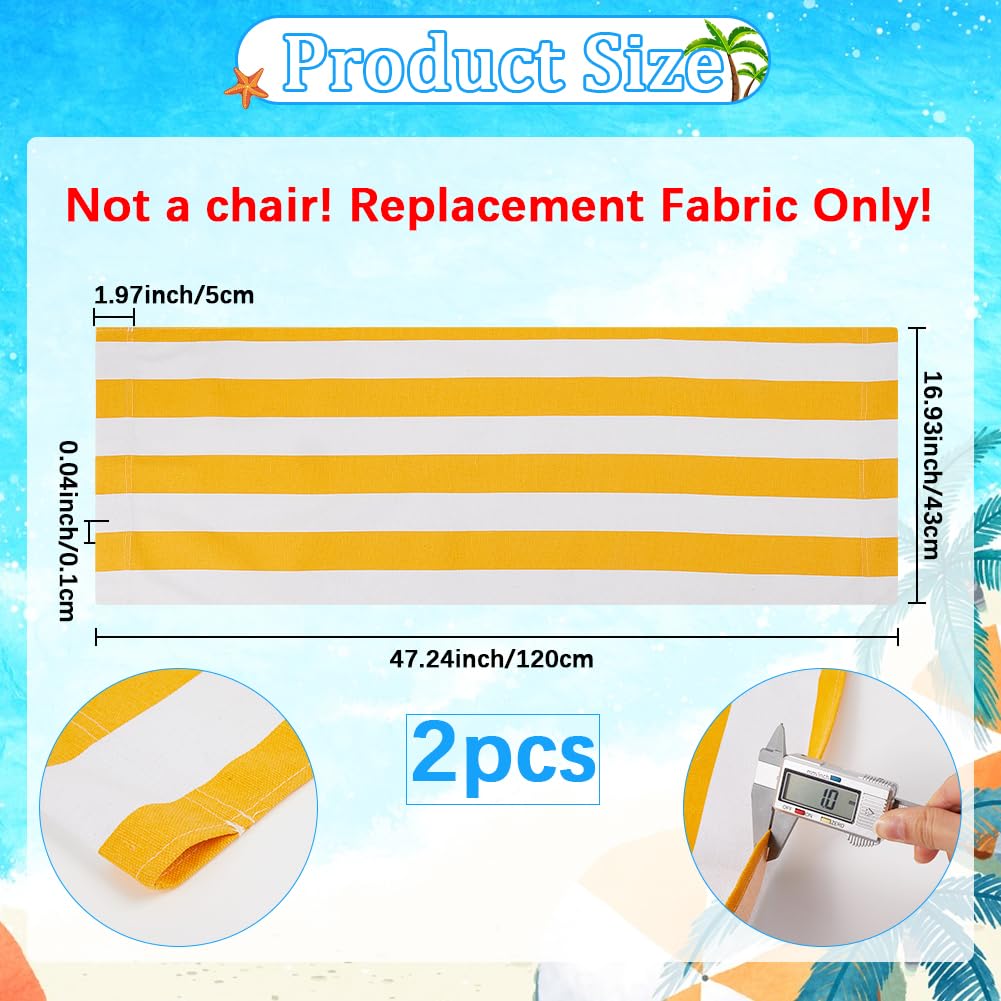 GORGECRAFT Strandsessel Bezug 120x43cm - Ersatzsegeltuch Für Liegestühle