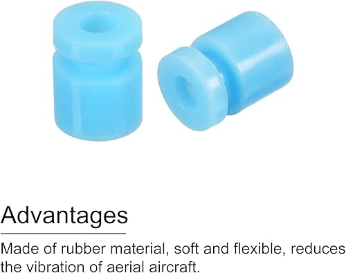 Miniatura 4 de MECCANIXITY Bolas de goma antivibración RC para control remoto F4 F7 controlador de vuelo M2x6mm bolas de absorción de impactos (azul lago), paquete