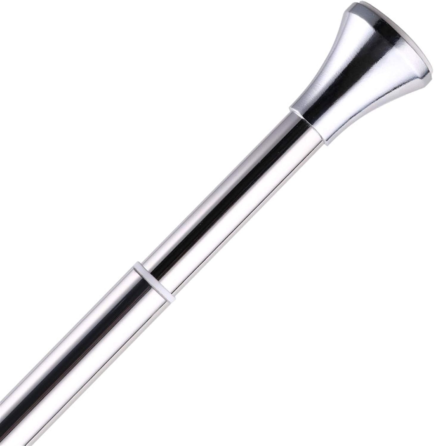 Spring Loaded Retractable Curtain Rod, Drying Rack, No Perforated/Stainless Steel Tension Curtain Rod（Multiple Size）, 110~200cm