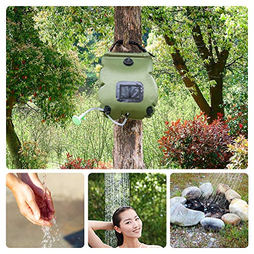 image for RuiMeer Camping Shower Bag 5 gallons/20L Solar Shower Bag for Outdoor 