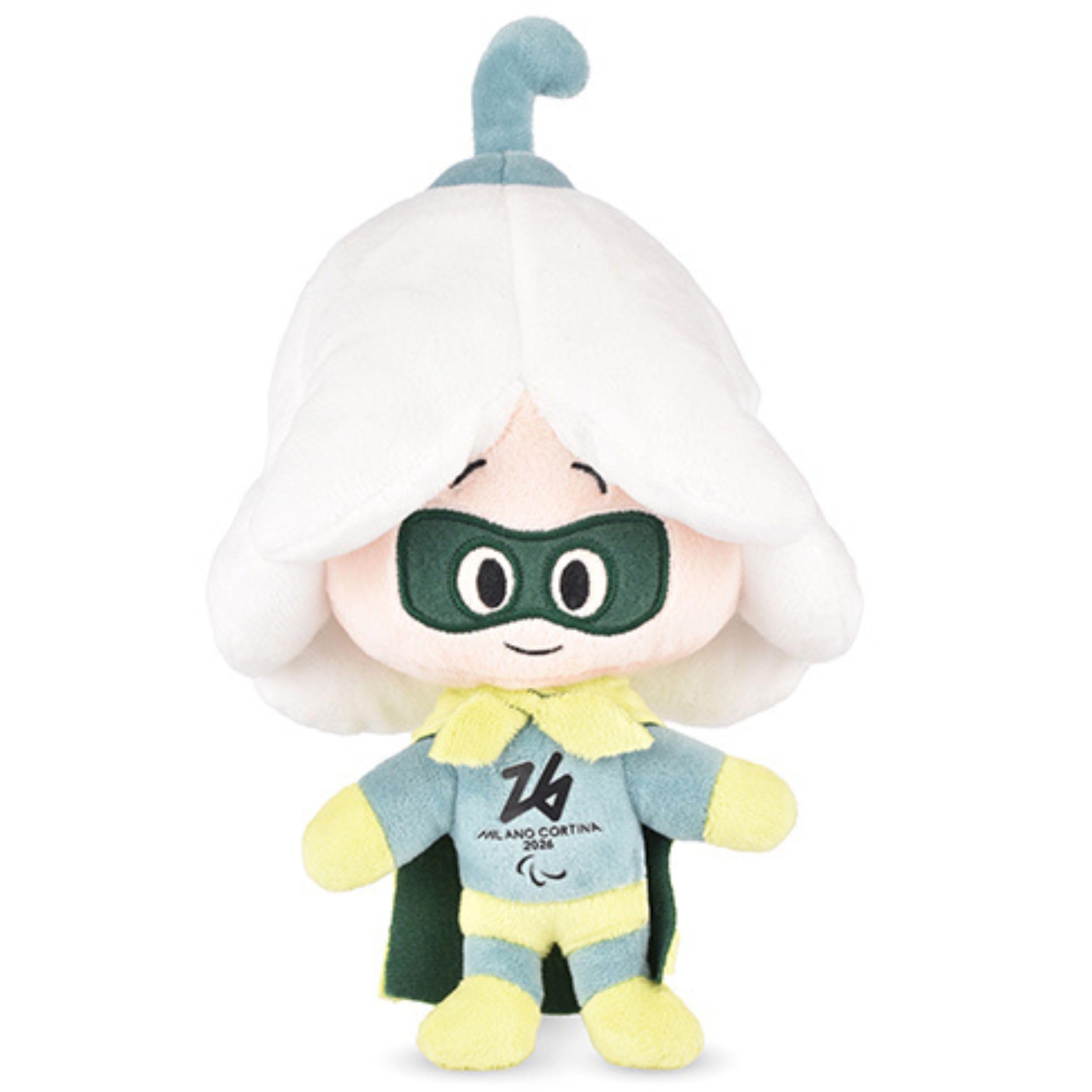 Doudou et Compagnie JO Milano Cortina 2026 - Oficjalna duża pluszowa zabawka Super FLO (Mantello) - kolekcja Paraolimpijska Flo - przyjaciel maskotki Tina & Milo - 30 cm - LI4559