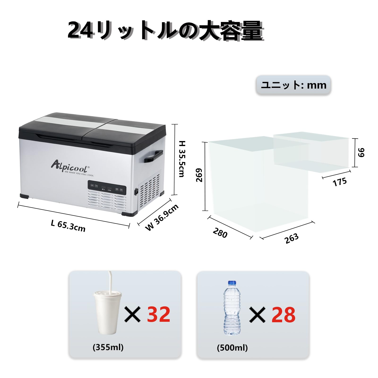 車載冷蔵庫 2室 23L ポータブル冷蔵庫 独立温度制御 2フタ開き 大容量 車載冷蔵庫 2室 23L ポータブル冷蔵庫 独立温度制御 2フタ開き