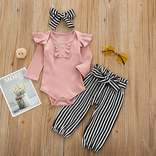 YQYJA Baby-Kleidung, neugeborenes Mädchen, kleine Schwester, lange Ärmel, Blumenmuster, Strampler, Hosen, Leggings, Stirnband, Outfits - Image 3