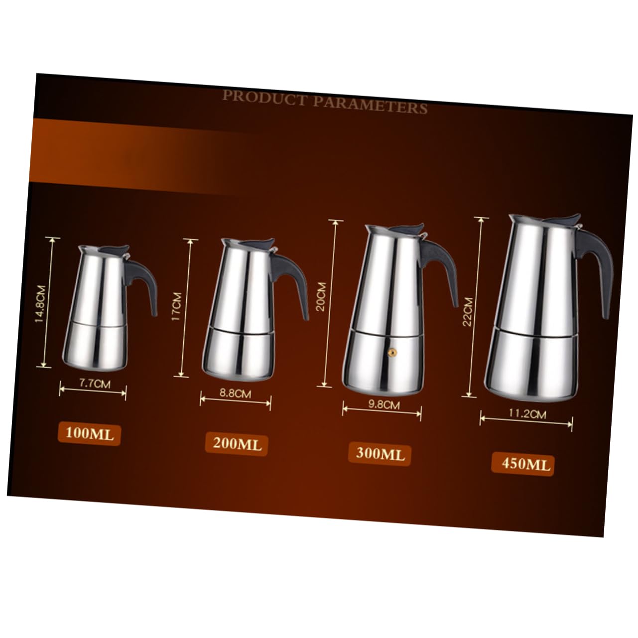 FUNOMOCYA Coffee Pot Concentrated Coffee Italian Coffee Maker Camping Coffee Maker Stovetop Coffee Maker Coffee Maker for Camping Espresso Maker Espresso Coffee Machine Camping Teapot Silver