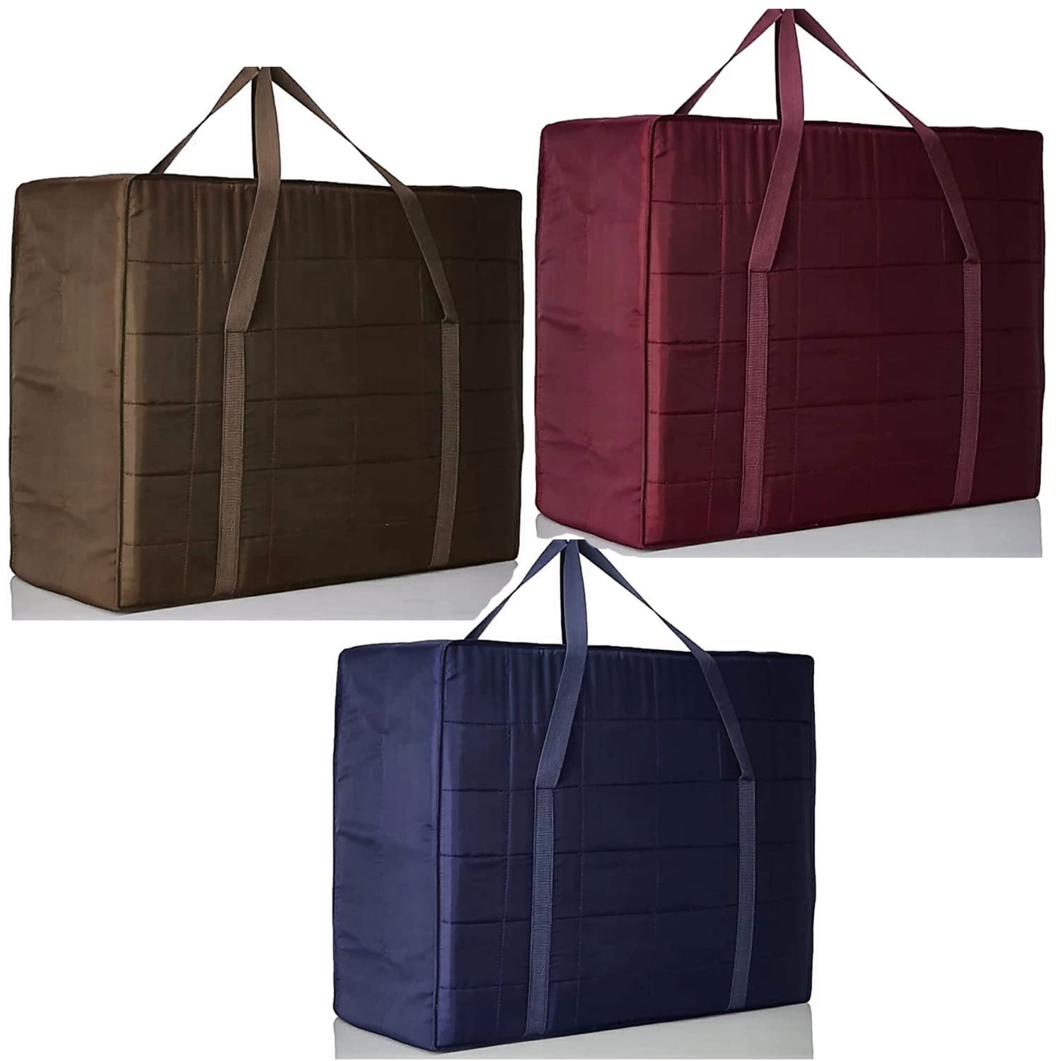 Devito Parachute Underbed Bag Multipuprpose Blanket King size jumbo Bag For Travel And Storage Use Combo of 3 (Coffee-Maroon-Blue)-picture-23