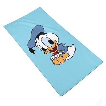 Amazon｜ドナルドダック フェイスタオル 速乾 吸水 大きめ