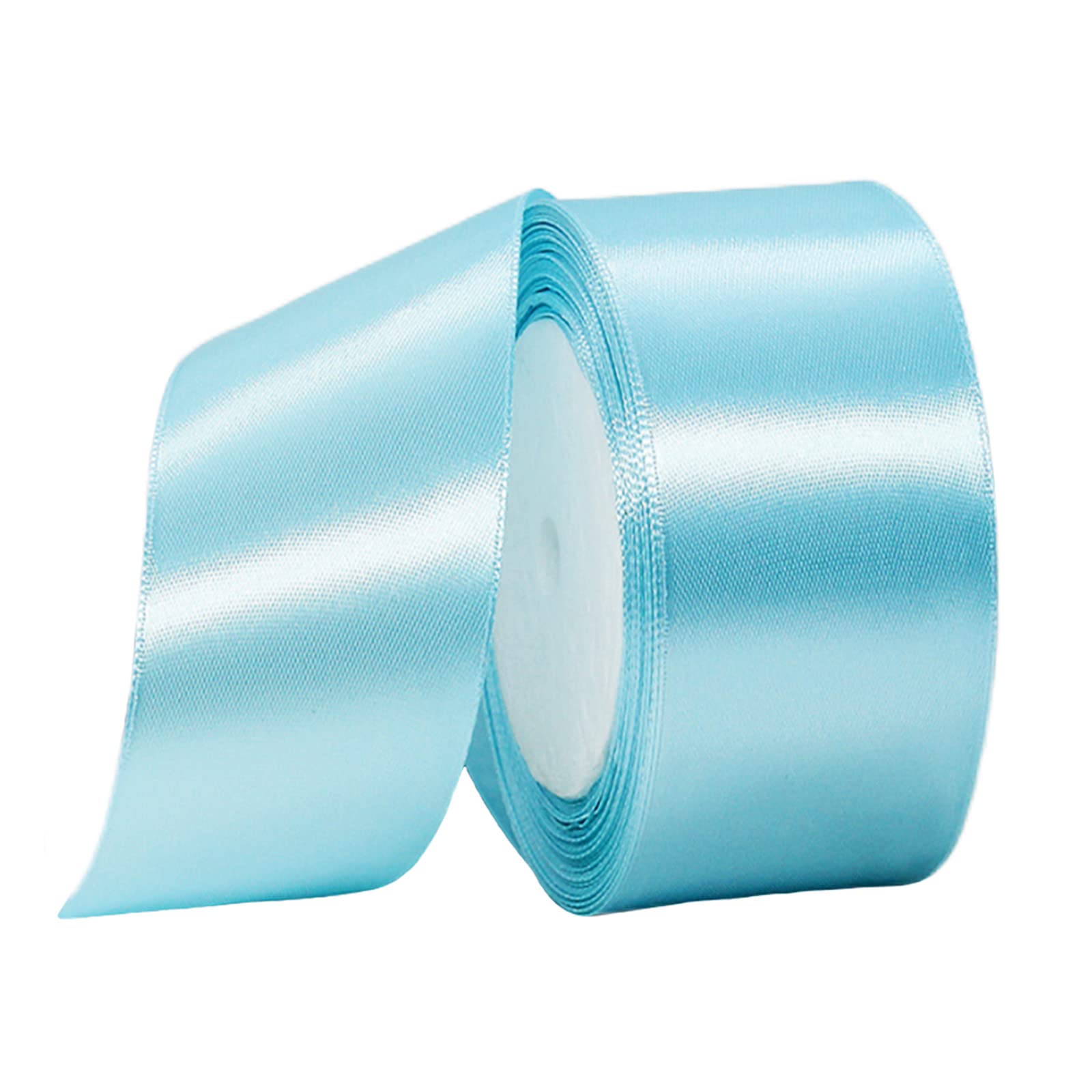 50mm Wide White Ribbon Thick Wedding Car Ribbon 22m, 2 inch Thick White Satin Ribbon for Gift Wrapping Wedding Car Christmas Birthday Cake Hair Bow Florist Bouquet Crafts Decorations — view 112