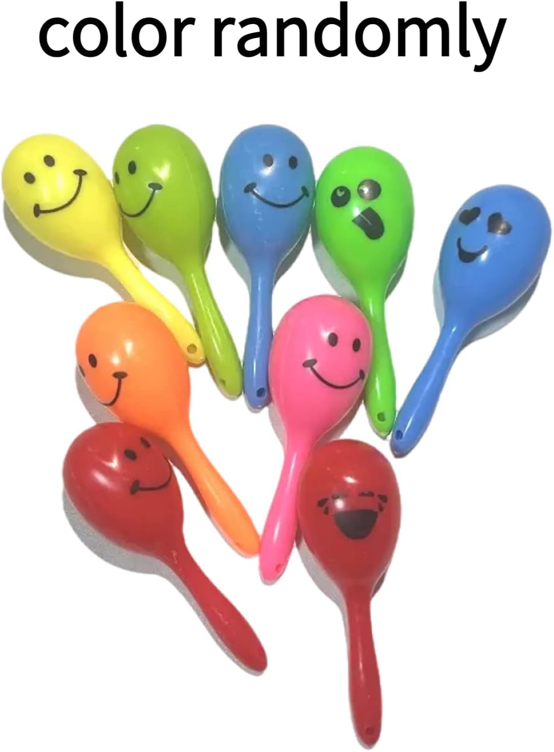 3PCS- Colourful Mini Ball Sand Hammer Parrot Rattle Shaker Musical Sound Toy Intelligent Sand Hammer Toys for Parakeets Canaries Cockatiels Conure Lovebirds(Random Color) — view 3