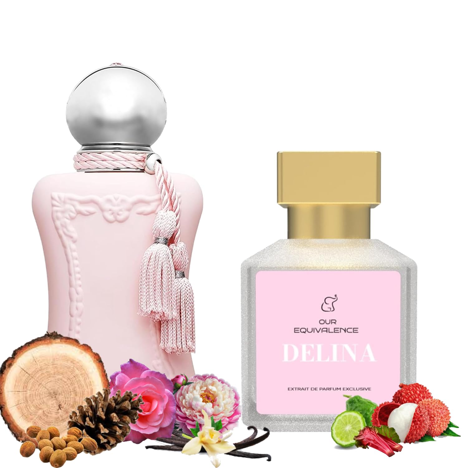 Equivalence Delina Perfume for Women - Roll on Perfum with Long-Lasting Scent and Travel Friendly Size - Luxury Inspired Floral Fragrance for Women - Large Glass Bottle not Included - 50 ml