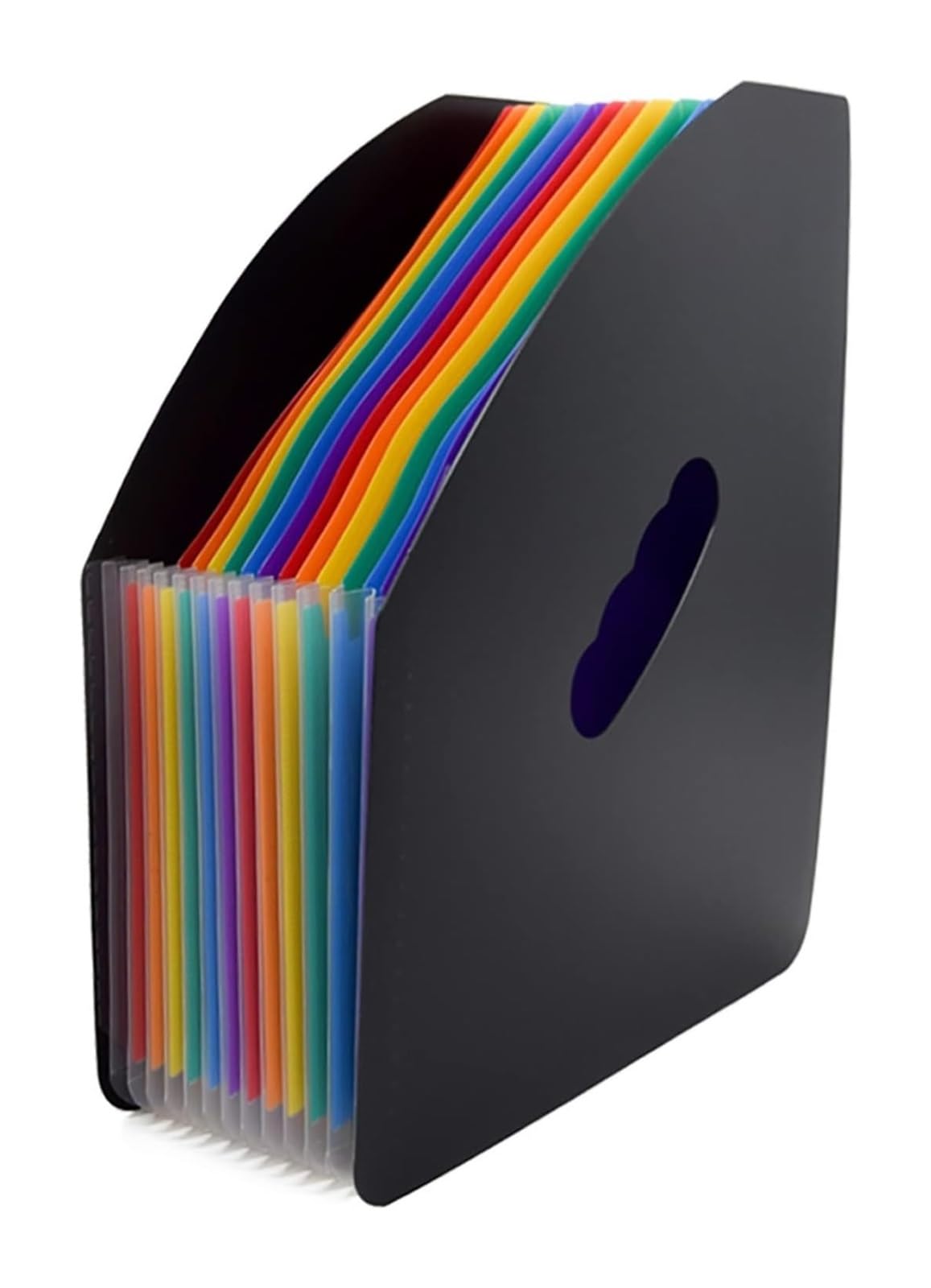 Cartella for archiviazione a fisarmonica, cartella di file espandibile Porta informazioni autoportante for libri e riviste 13 scomparti for casa, ufficio scuola(Black,36 layers)