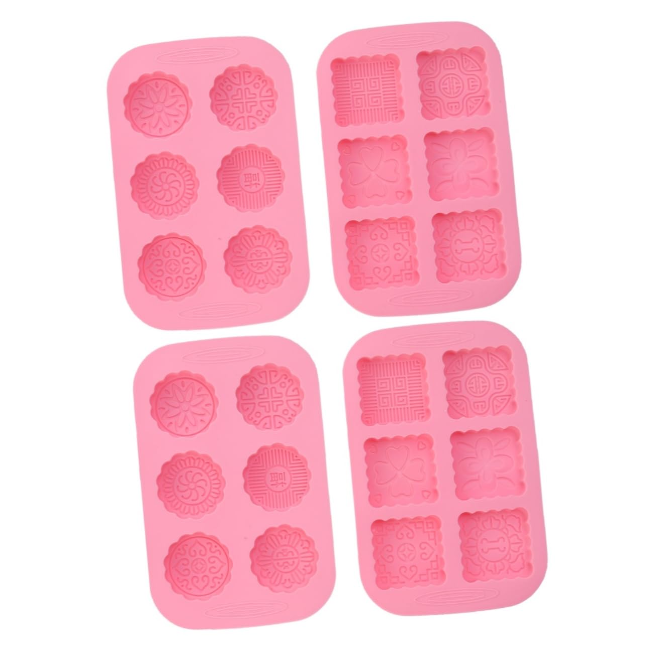 SHOWERORO 4 Piezas Tienda Molde En Forma De Cortadores De Galletas Pastel De Círculo Galleta Hermoso Molde Molde Rosa