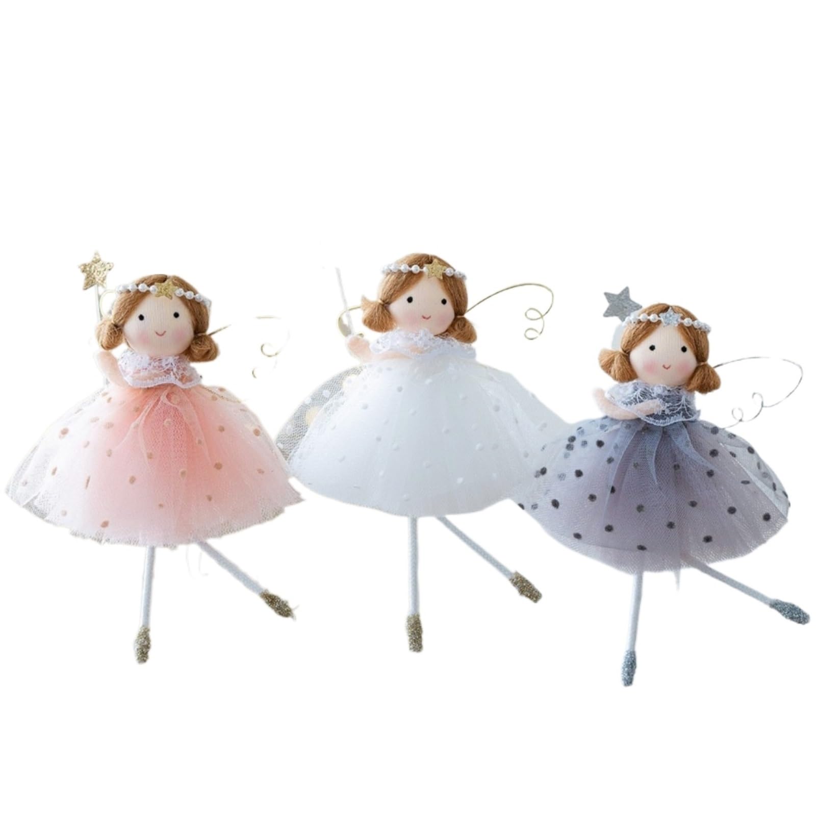 Pendant Ange pour Decoration Suspendue de Sapin de Noel | ornement suspendu style conte de fees pour la maison(3pc)