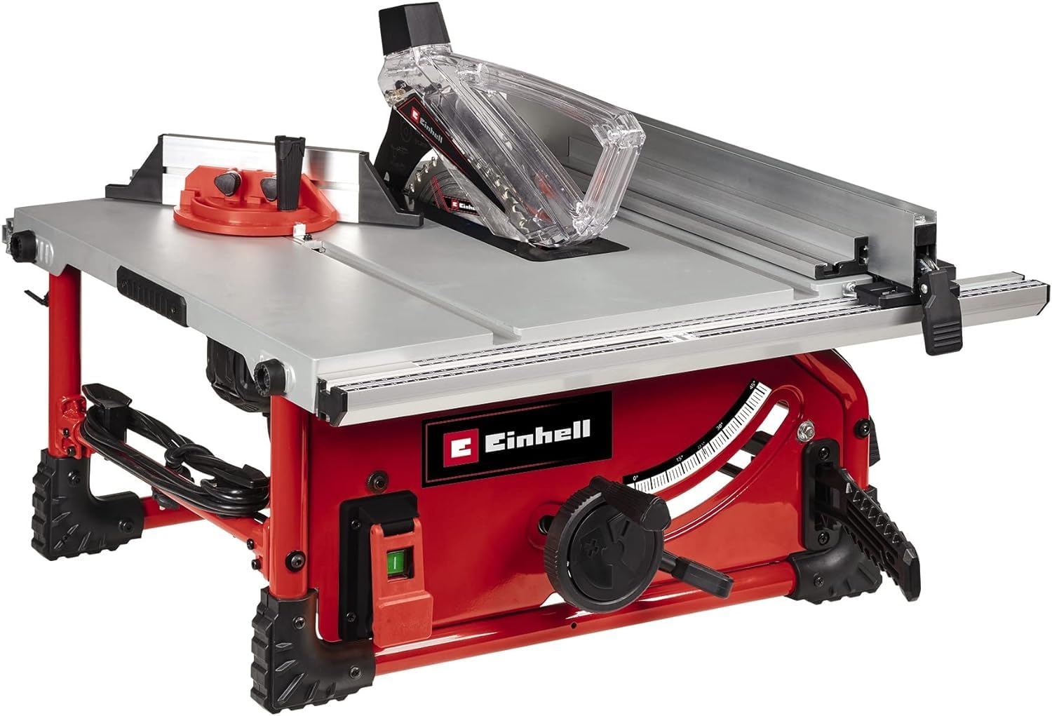Einhell Tischkreissäge TE-TS 254 T (2000 Watt, 89 mm Schnitthöhe, Ø 254 mm Sägeblatt, Tischverbreiterung, Winkelanschlag, Parallelanschlag, Softstart, Überlastschalter)