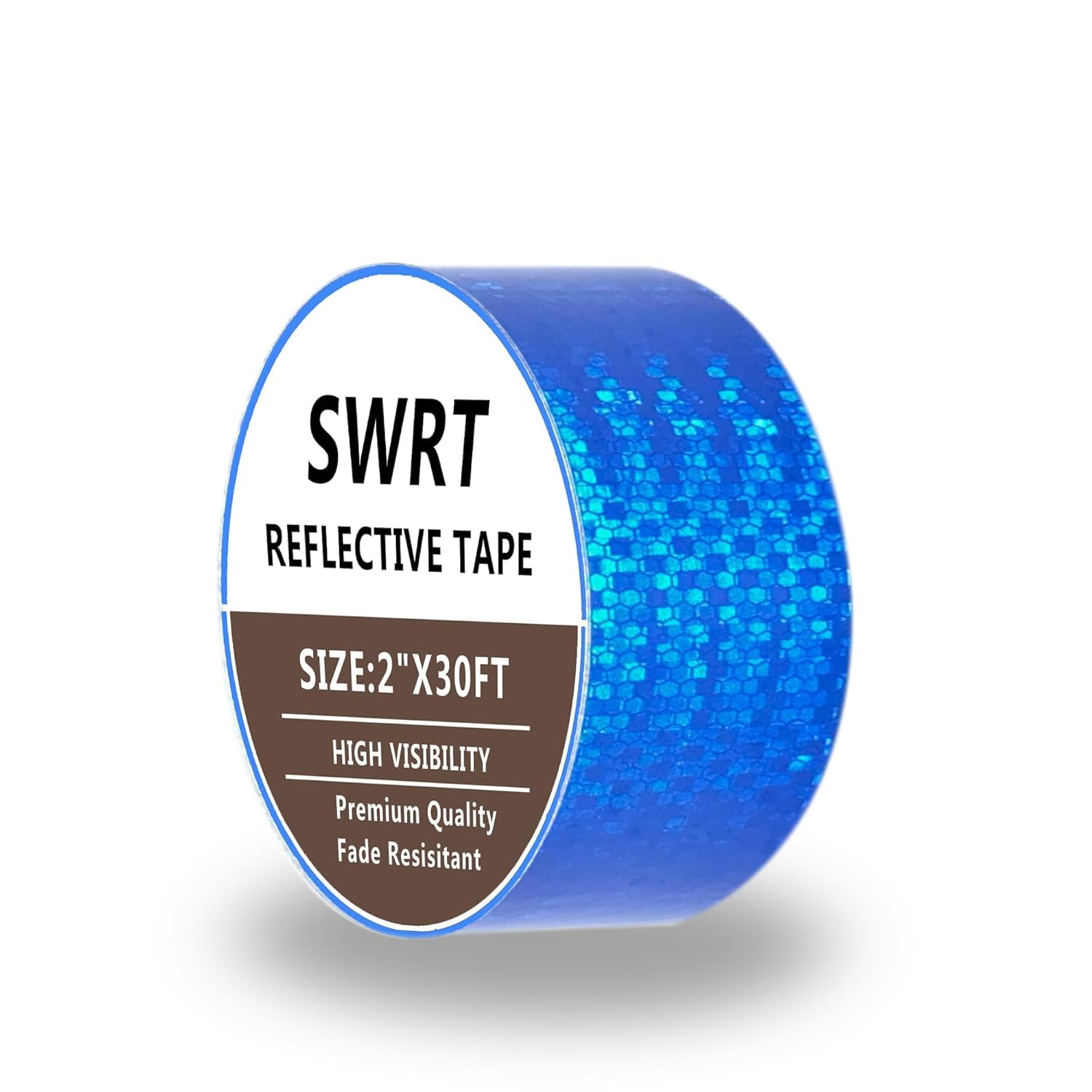 SWRT Reflective Tape 2 Inch x 30 Feet DOT-C2 Shining Star Fade Resistant Blue Reflective Tape Outdoor Waterproof Strong Adhesive Safety Warning Tape Reflector Conspicuity Tape for Trailer Trucks Bike