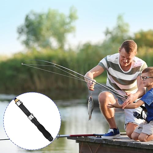 Miniatura 5 de Caña de pescar, mini bastón de mar pequeño universal, portátil, caña de pescar en hielo, mini bolsillo, herramientas de pesca de mar para pesca con