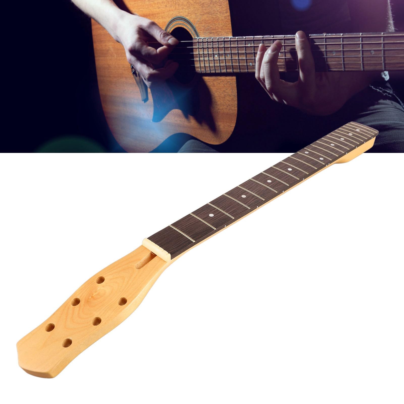 Szyjka Gitarowa, Elektryczna Szyja Gitarowa Zamienna Klonowa Drewniana Drewniana Podstrunnica z Drzewa Drzewa Drzew 22 Frety Modyfikacja Gitary dla Gitarowych Części Zamiennych