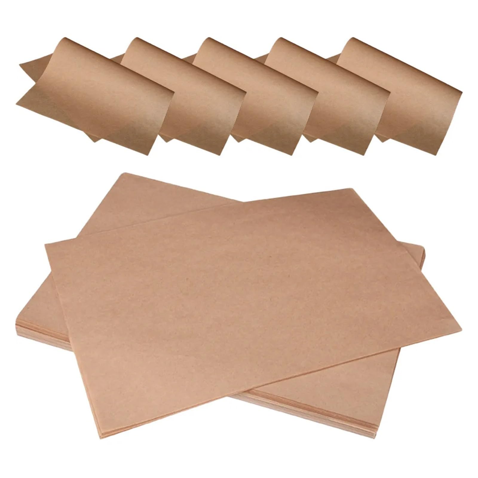 Hojas de papel pergamino a prueba grasa, 100 unidades revestimientos for hornear compatibles con horno, freidora aire apta for microondas y refrigerador