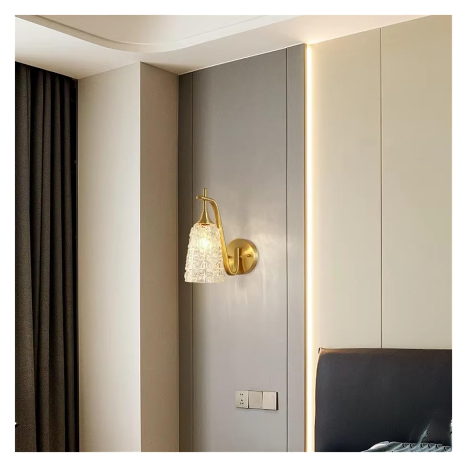 Kinkiet Do Sypialni, Lampka Nocna, Miedziany Salon W Stylu Retro, Kinkiet