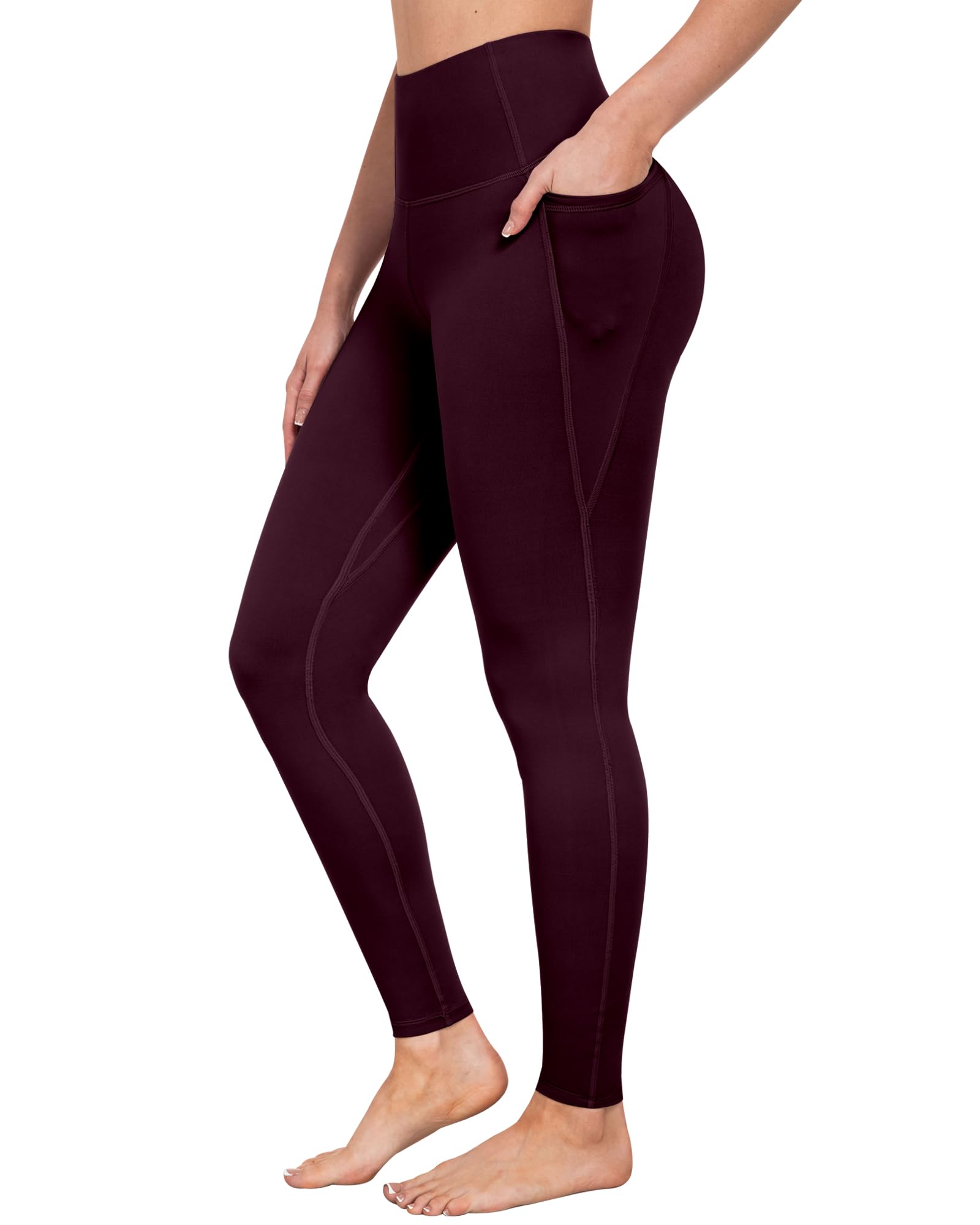 Leggings con bolsillos para mujer, control de abdomen, cintura alta, suaves, para entrenamiento, atletismo, correr, yoga, gimnasio — view 23