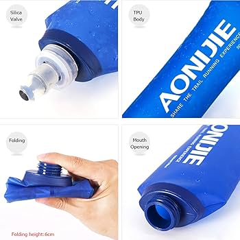 Amazon.co.jp: AONIJIE ソフトウォーターボトル 2個パック TPU