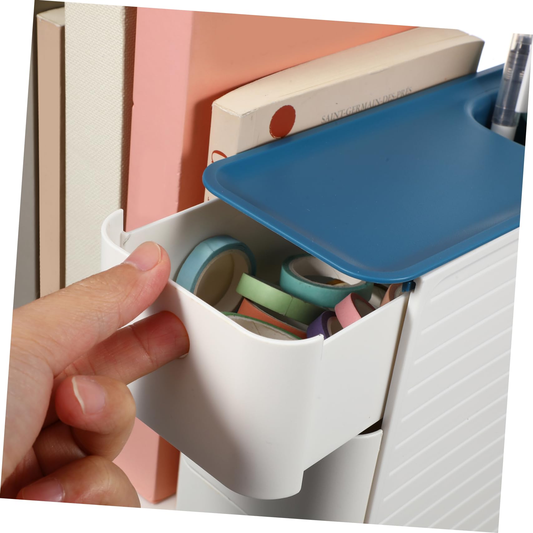 Organizer Per Plastica Scatola Multifunzione Per Cancelleria e Piccoli Oggetti Design Salva Spazio Cassetto Facile Da Accedere Per Scrivania e Toeletta