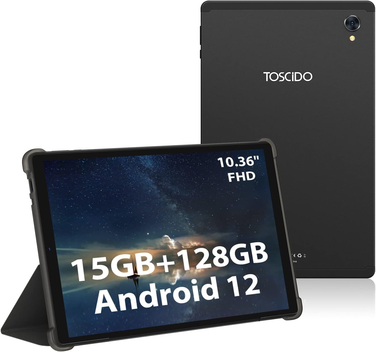 TOSCIDO Android 12 Tablet 10.3 inch 2K FHD LCD inCell Screen Tablets