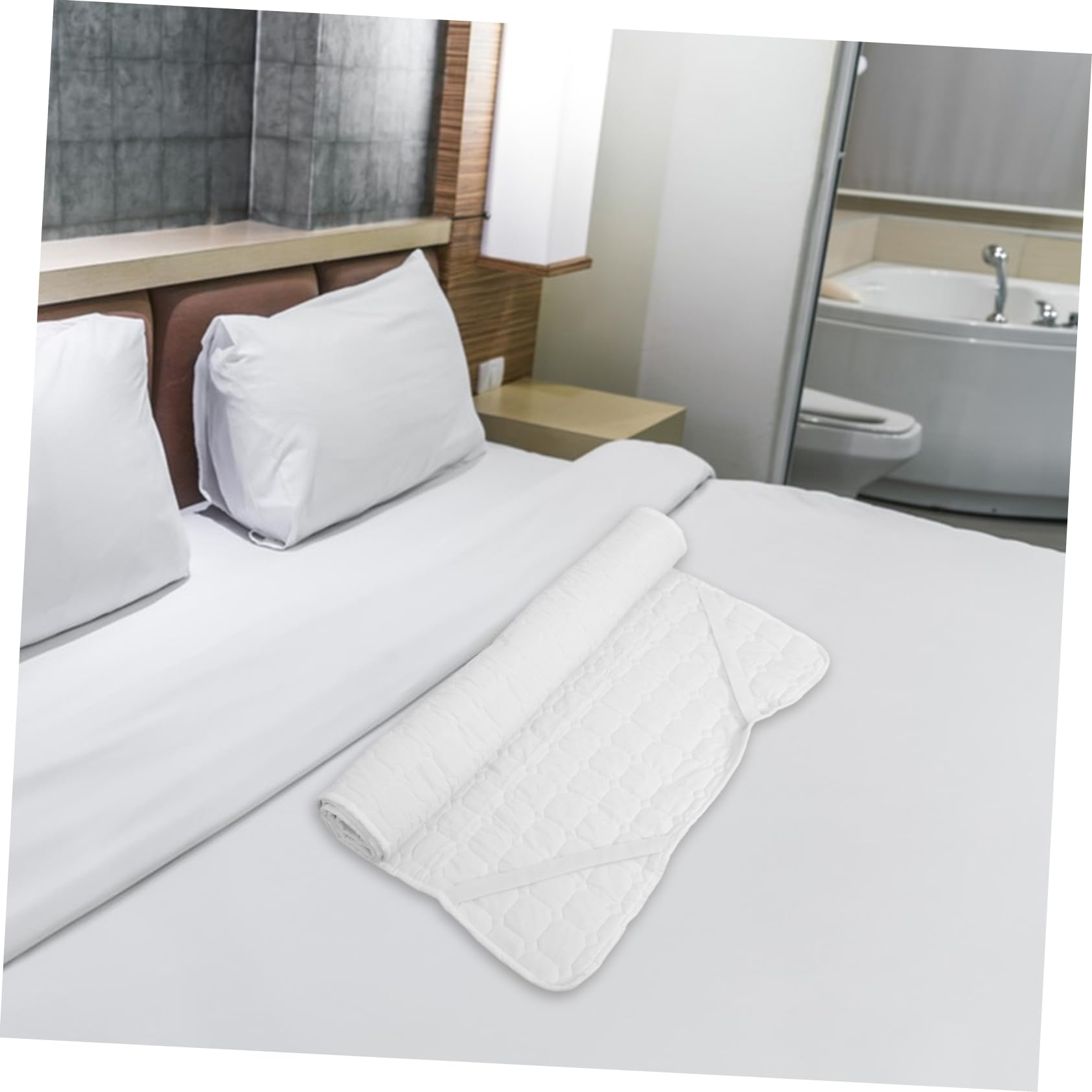 Matratzenschutzbezug aus Atmungsaktivem und Schweißabsorbierend mit Elastischen Ecken für Zuhause Hotels und Gästehäuser Maschinenwaschbar
