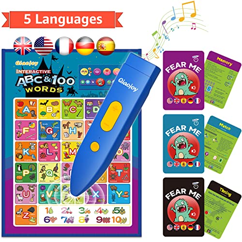 Alphabet Poster For Toddlers Interactive Abc Learning For Kids With Flash Cards Learn Abc Letters & Sight Words, Numbers, Animals, Fruits And Musical Instruments Speech Therapy Toys For 2-4 Years … … #TOP22