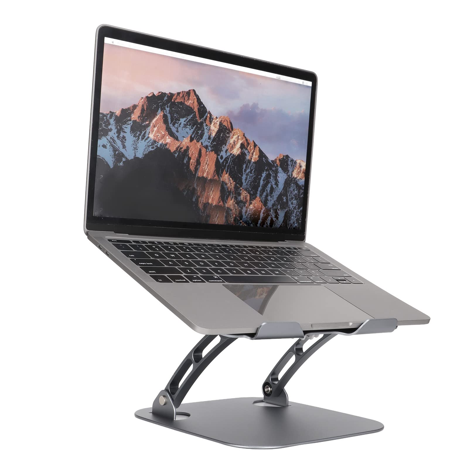 Soporte Plegable para Computadora Portátil, Ajustable, Ergonómico, de Aleación de Aluminio, Portátil, Estable para Computadora Portátil de 10 a 17,3 Pulgadas para Oficina (Gris