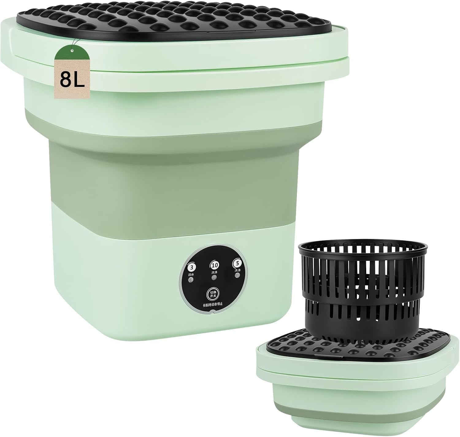 Mini lavatrice portatile da 8,5 l e cestello centrifugato | Mini rondelle portatili da 6,5 l e cestello rotante