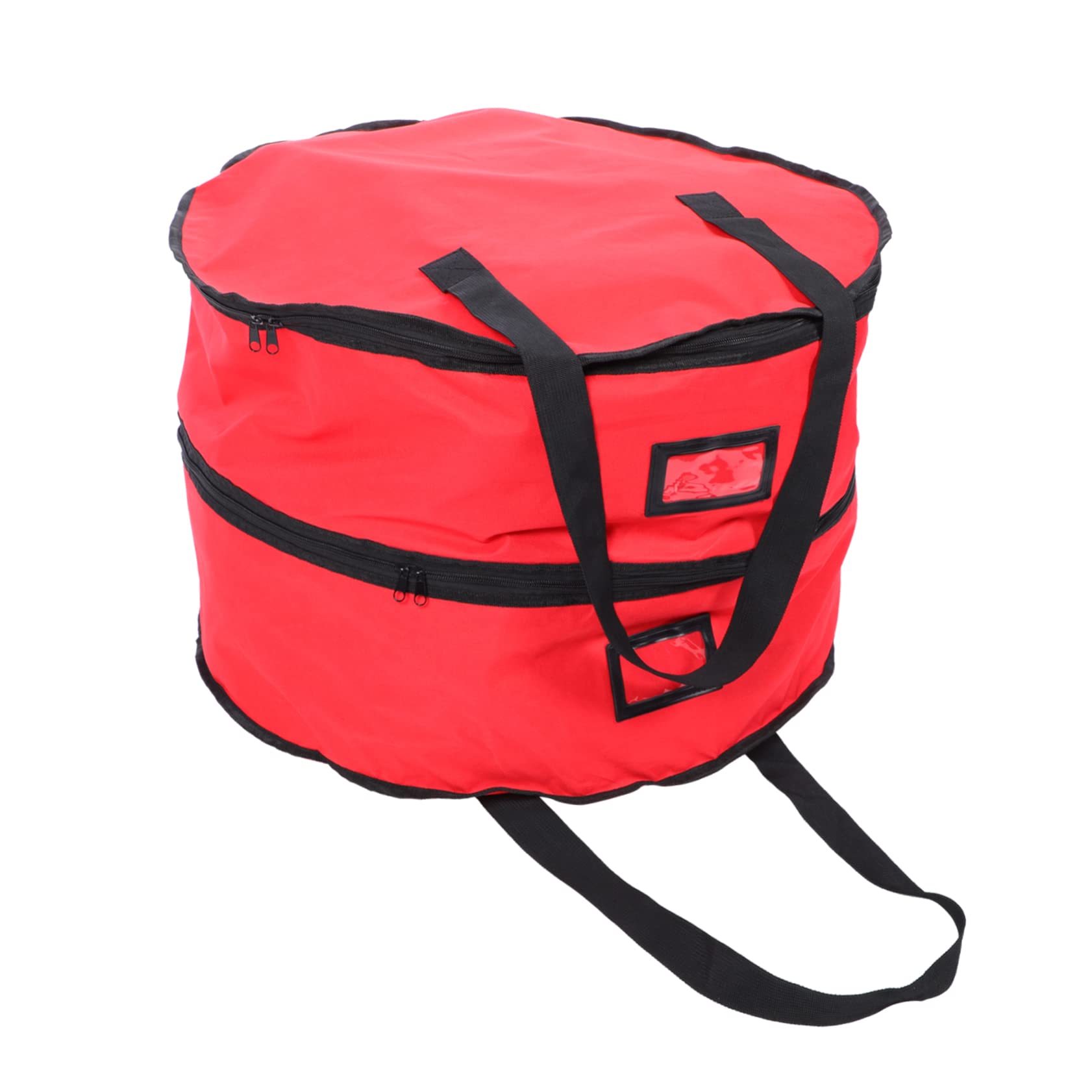 Alipis 1pc Capacity Double Layered Wreath Storage Bag for Christmas and Party Supplies Round Organizer Handle for Wedding Preparation and Seasonal Decoration