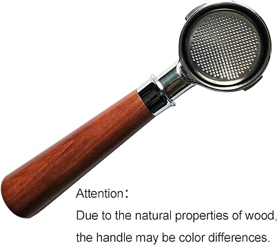 51mm bottomless portafilter 2 ears for Delonghi Stilosa EC260/ECP3420 Bottomless Portafilter 51mm Delonghi Espresso Accessories 51 mm Portafilter Stainless Steel Basket Coffee Handle Wood