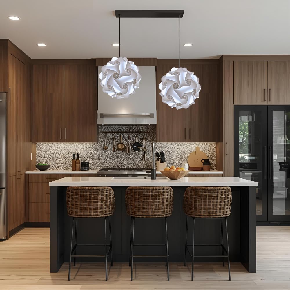 Lampadesign Lampadario soffitto camera da letto soggiorno cucina moderno FIOCCO Sfera bianca diametro 35 cm Lampada a sospensione bagno sala pranzo di design Lampadina Led 17w E27 Luce fredda