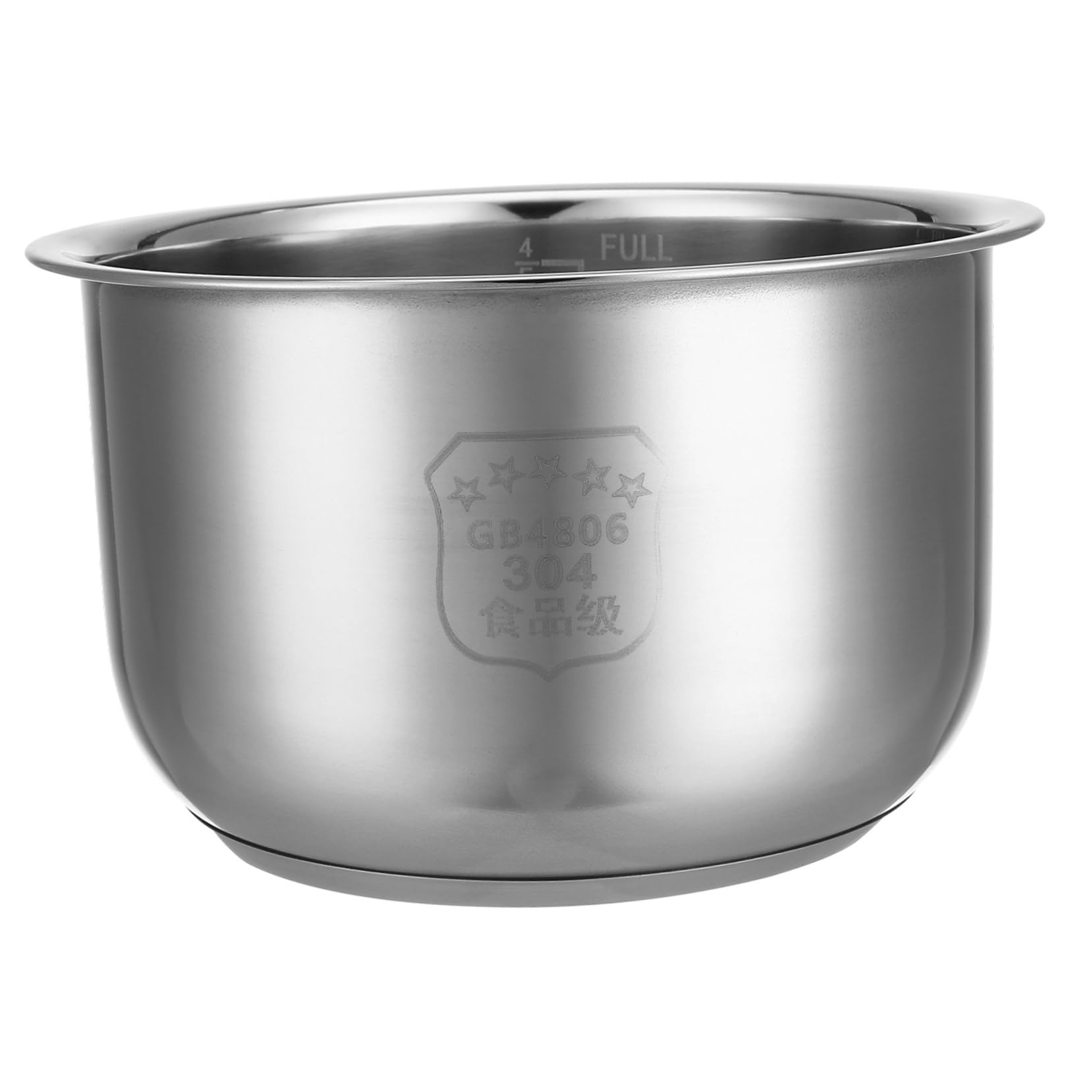 PACKOVE Pot Intérieur Fond Renforcé en Acier Inoxydable 2l Doublure de Remplacement Épaisse pour Cuiseur à Riz pour Préparation de Soupe et Gâteau