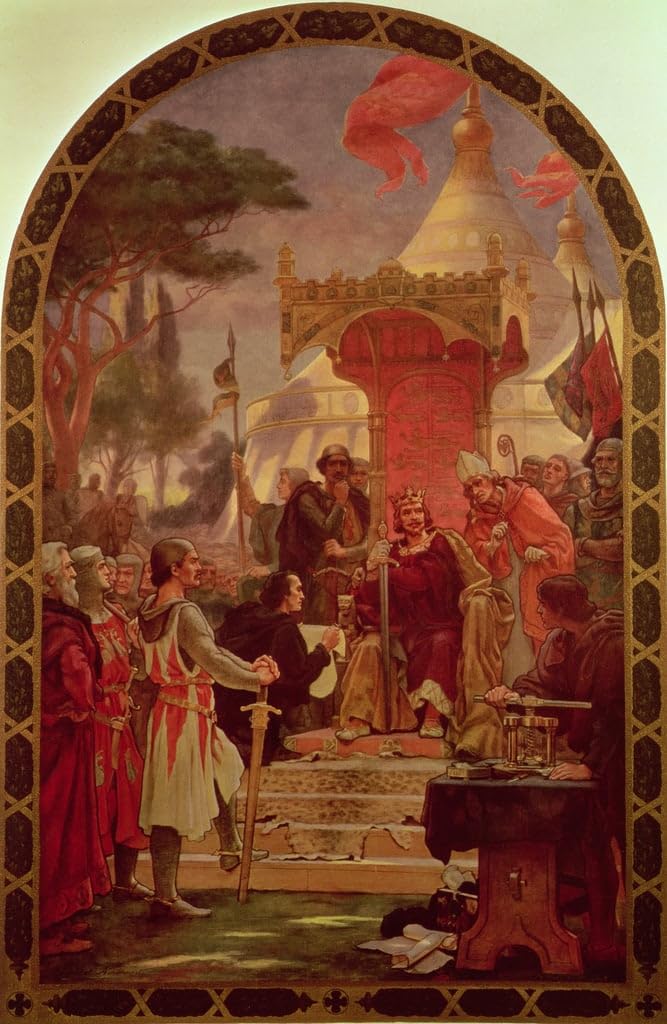 Serendipitp No Frame Aesthetic Poster Photo Wall Print Print Picture King John Granting The Magna Carta In By Ernest Normand Modern Wall Artwork For Home Decor 60X90cm