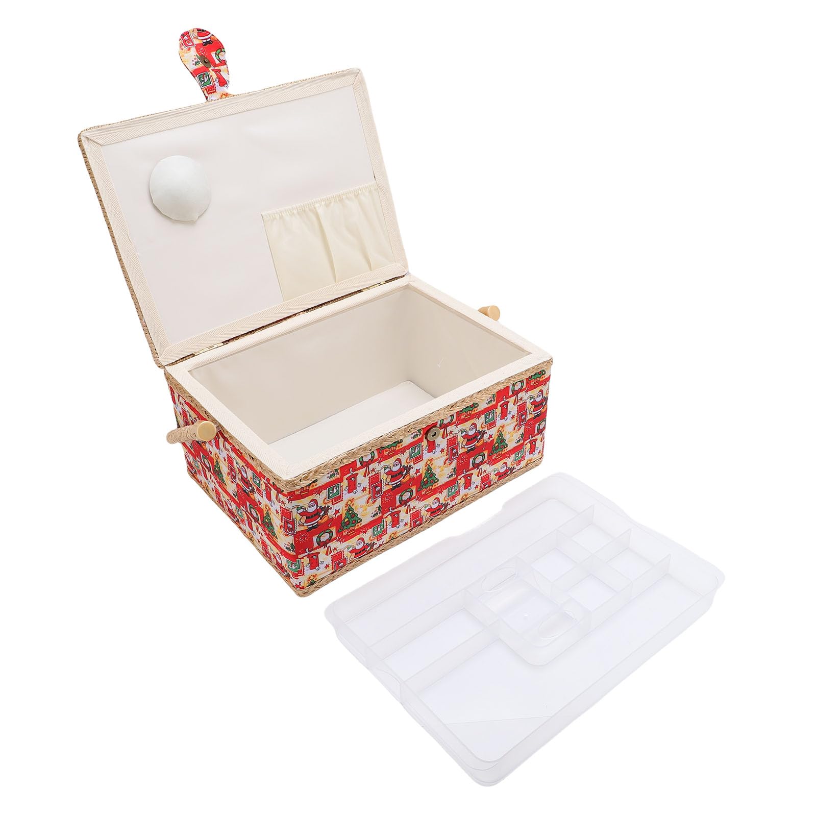 Großer Nähkorb-Organizer, Vintage-Näh-Aufbewahrungsbox mit Herausnehmbaren Fächern, Ideal für Mütter und Anfänger