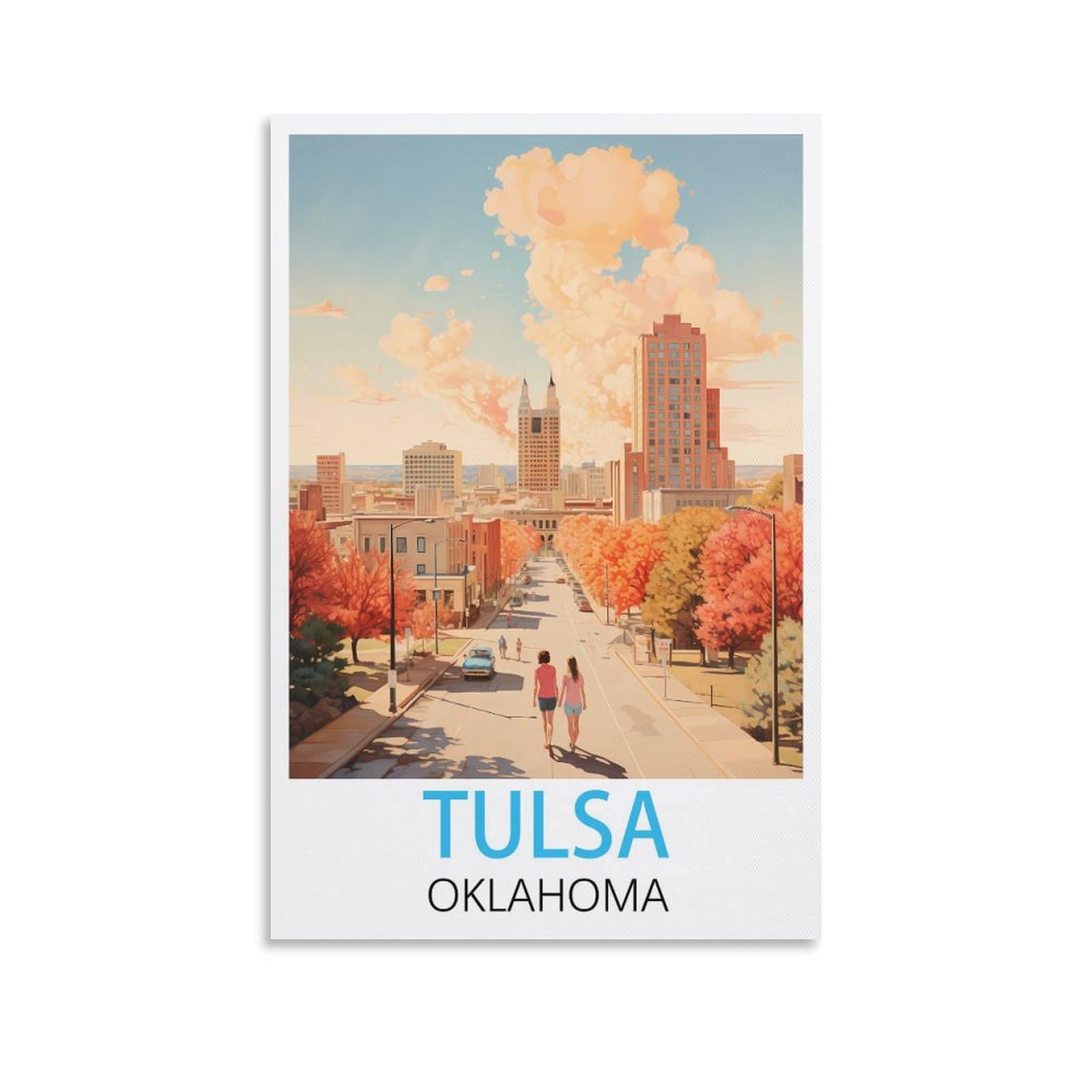 Metal Sign Tin Sign,Tulsa Oklahoma,Funny Vintage Metal Sign Plaqu Poster Wall Art Pub Bar Kitchen Garden Bathroom Home Decor 30x40cm
