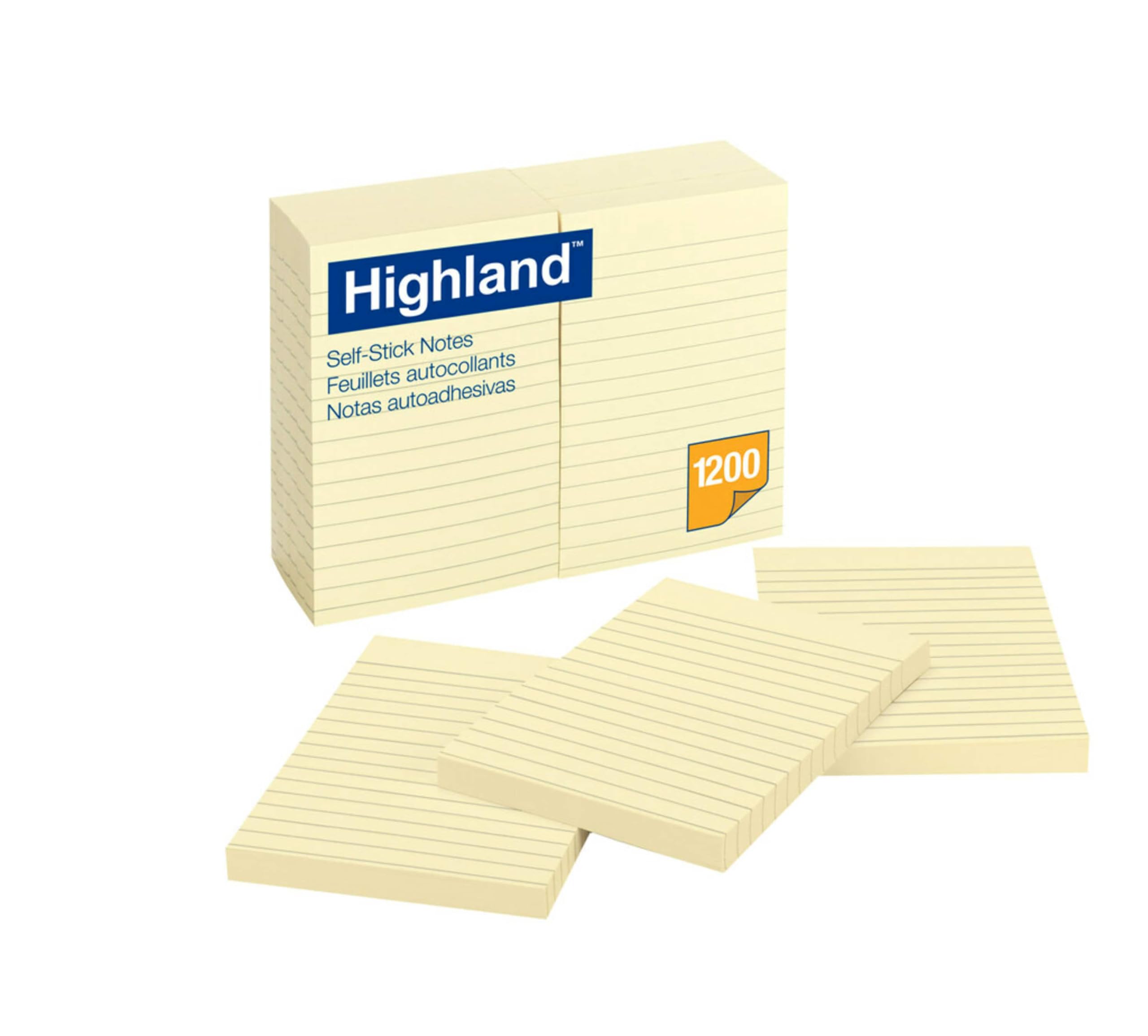 Highland Notes, 4 x 6-Inches, Yellow, 100 Sheets per pad, 12-Pads/Pack, (6609)