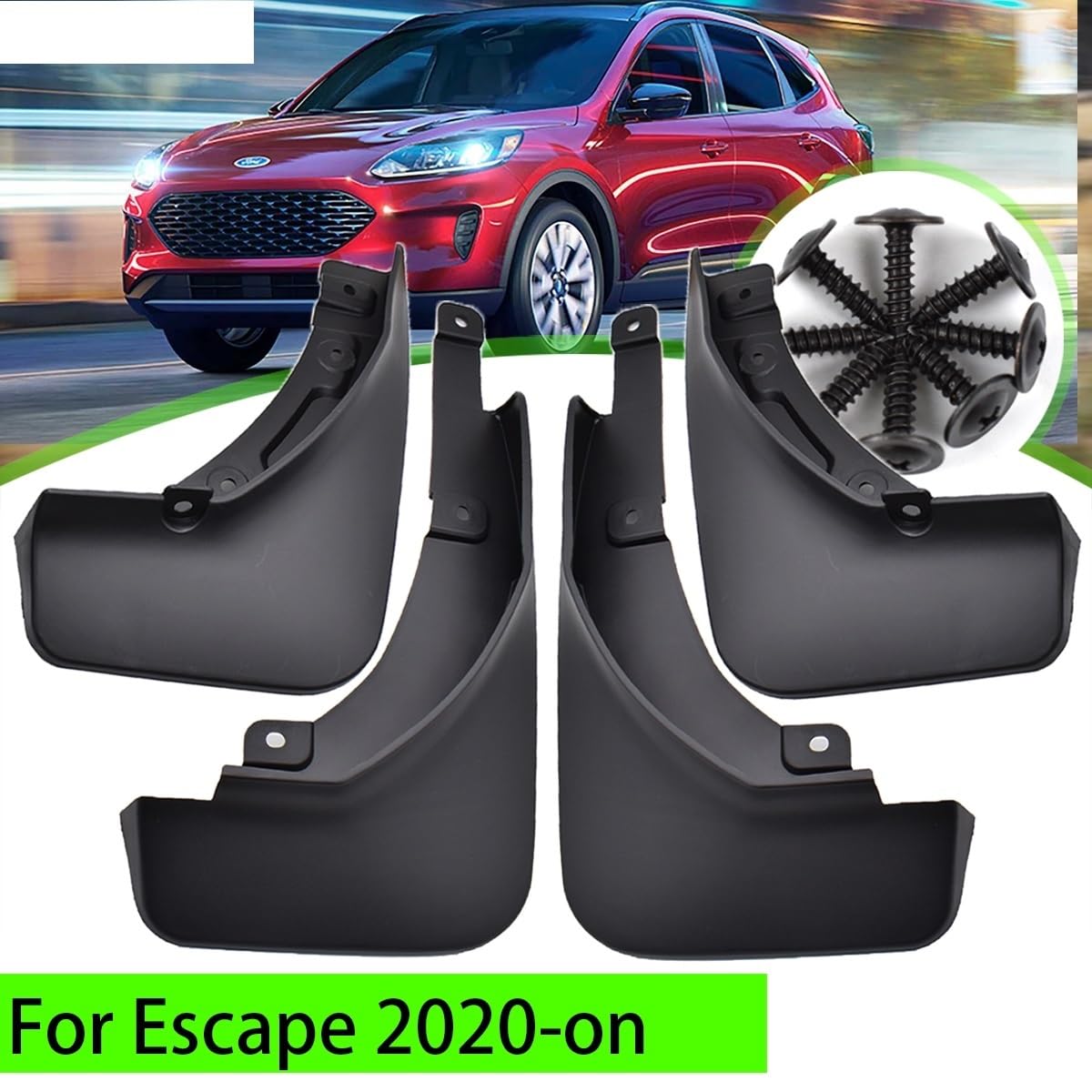 Auto Schmutzfänger Für Fo&rd Escape mk4 Kuga mk3 2020 2021 Schmutzfänger, Spritzschutz, Kotflügel, Schmutzfänger, vorne und hinten, Kotflügelverbreiterungen, 4 Stück, Rallye-Schmutzfänger