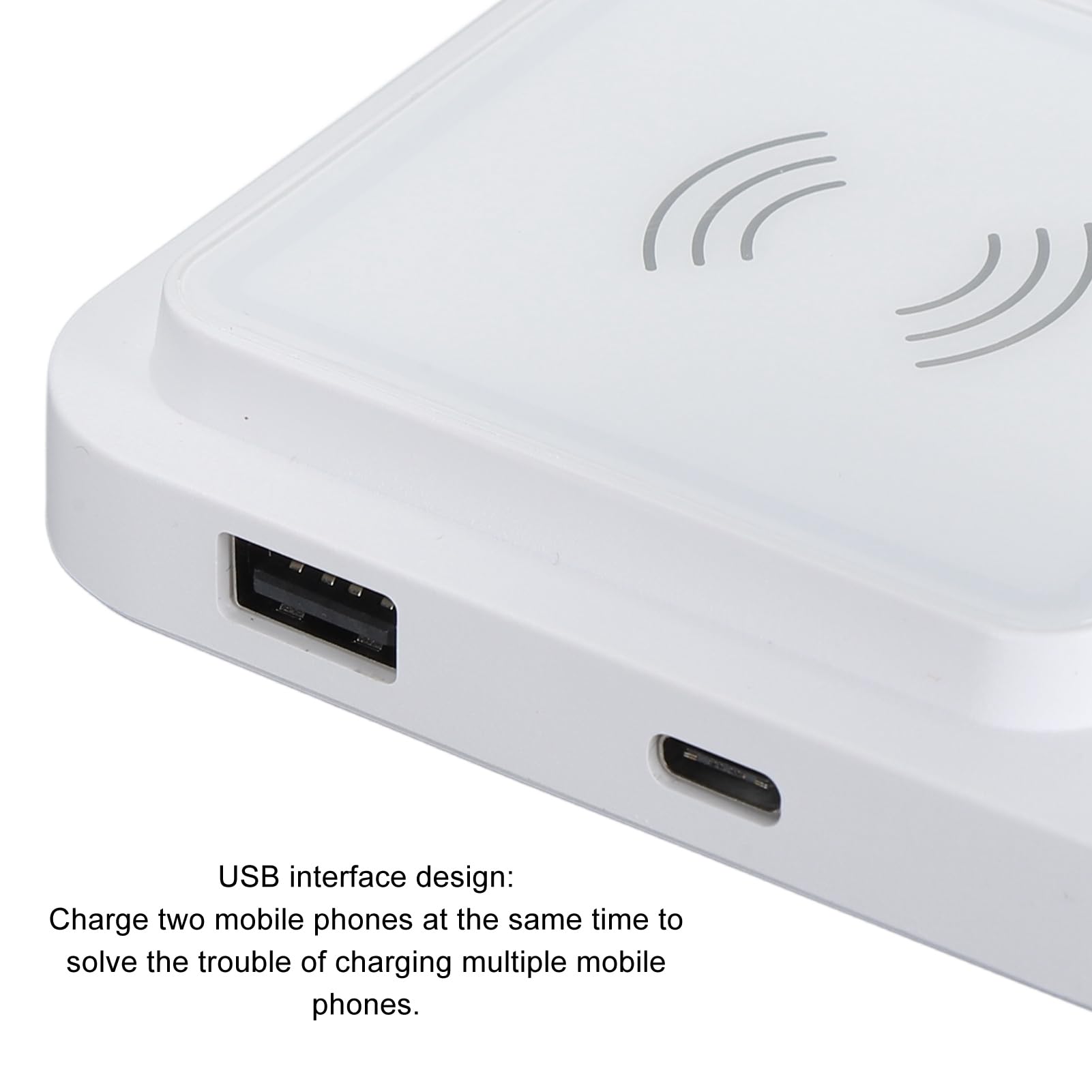 Cocoarm Station de Charge sans Fil Pliable 4 en 1, Sortie USB (White)