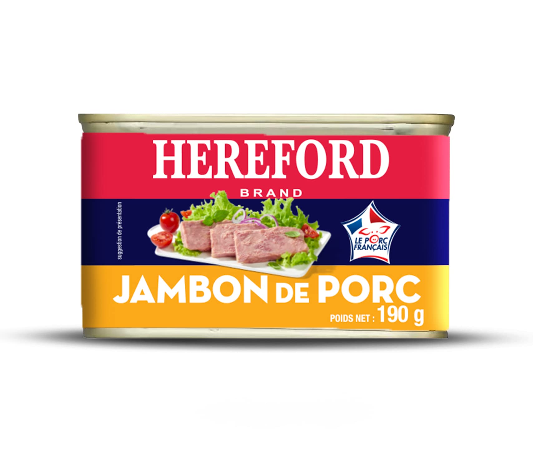 Hereford - Jambon de porc 190g - 100% viande origine France - aide culinaire