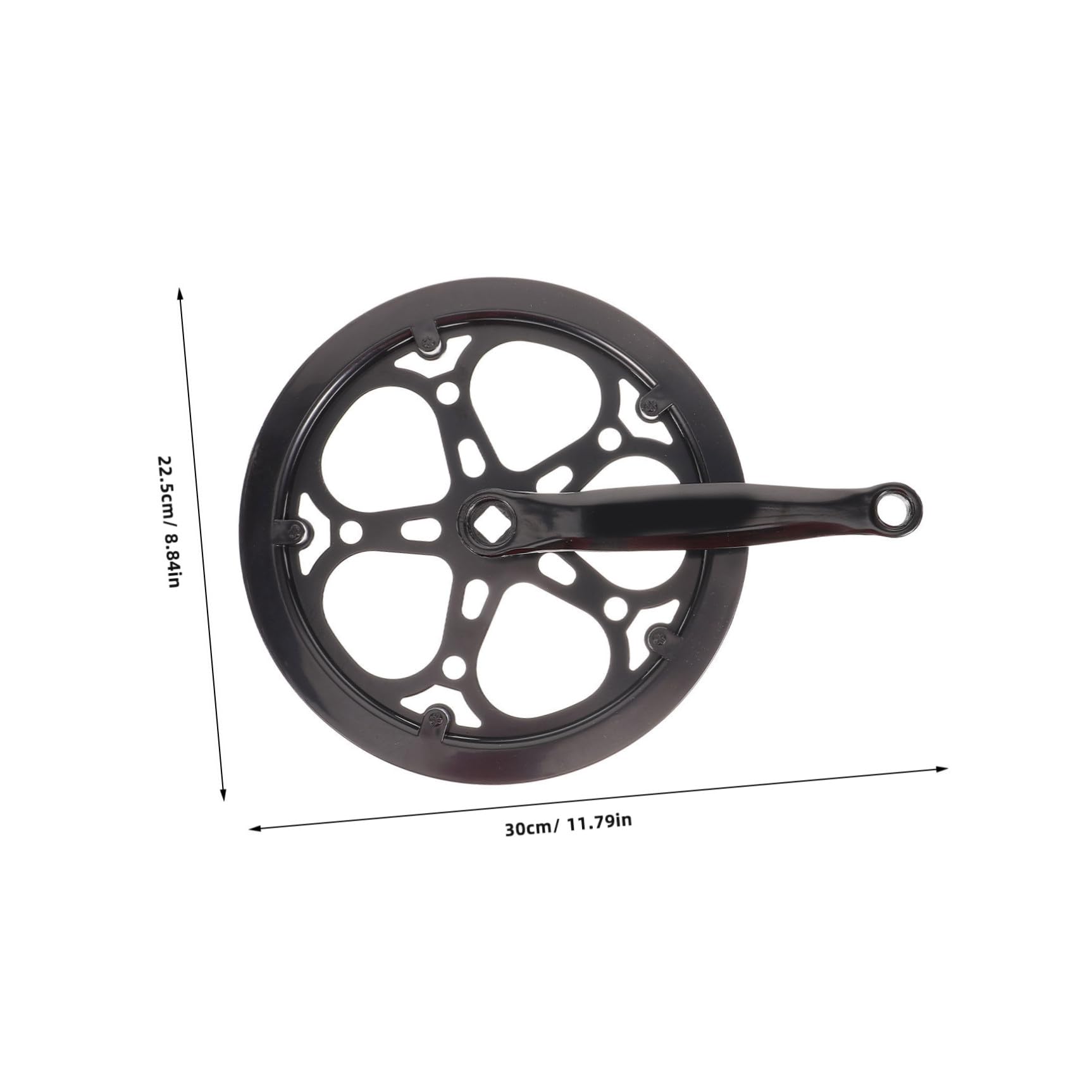 Outanaya Guarnitura Singola Bici 170 MM Corona 52 Denti in Ferro Pedivella Cava Resistente per Bici da Corsa e Scatto Fisso Accessorio Ricambio Trasmissione Ciclismo