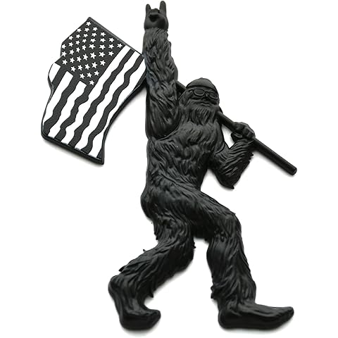 1pc New Custom Sasquatch Decal Car Sticker 3D Badge Emblems Fishing USA Flag Decal ...