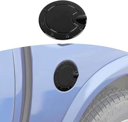 RT-TCZ Para RAM Gas Tank Door Cover Trim, Tapa de Gas Trim para Dodge RAM 2010-2017 Negro Exterior Accesorios