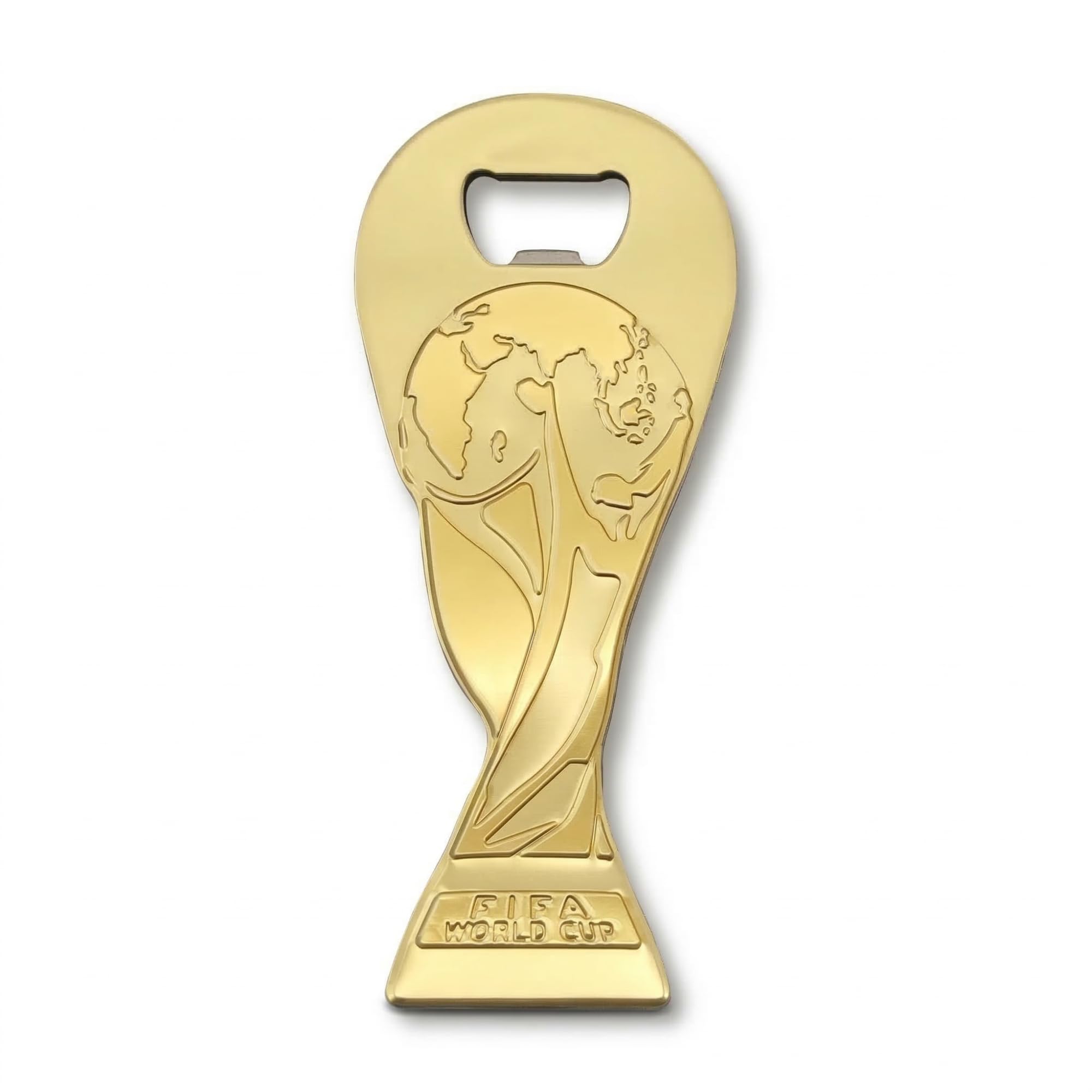 Offizieller 2026 FIFA Weltmeisterschaft Trophäe, magnetischer Metall-Flaschenöffner (14,6 x 6,3 cm) – perfektes Fußball-Fan-Geschenk, Kühlschrankmagnet und Bar-Zubehör für die Weltmeisterschaft 2026