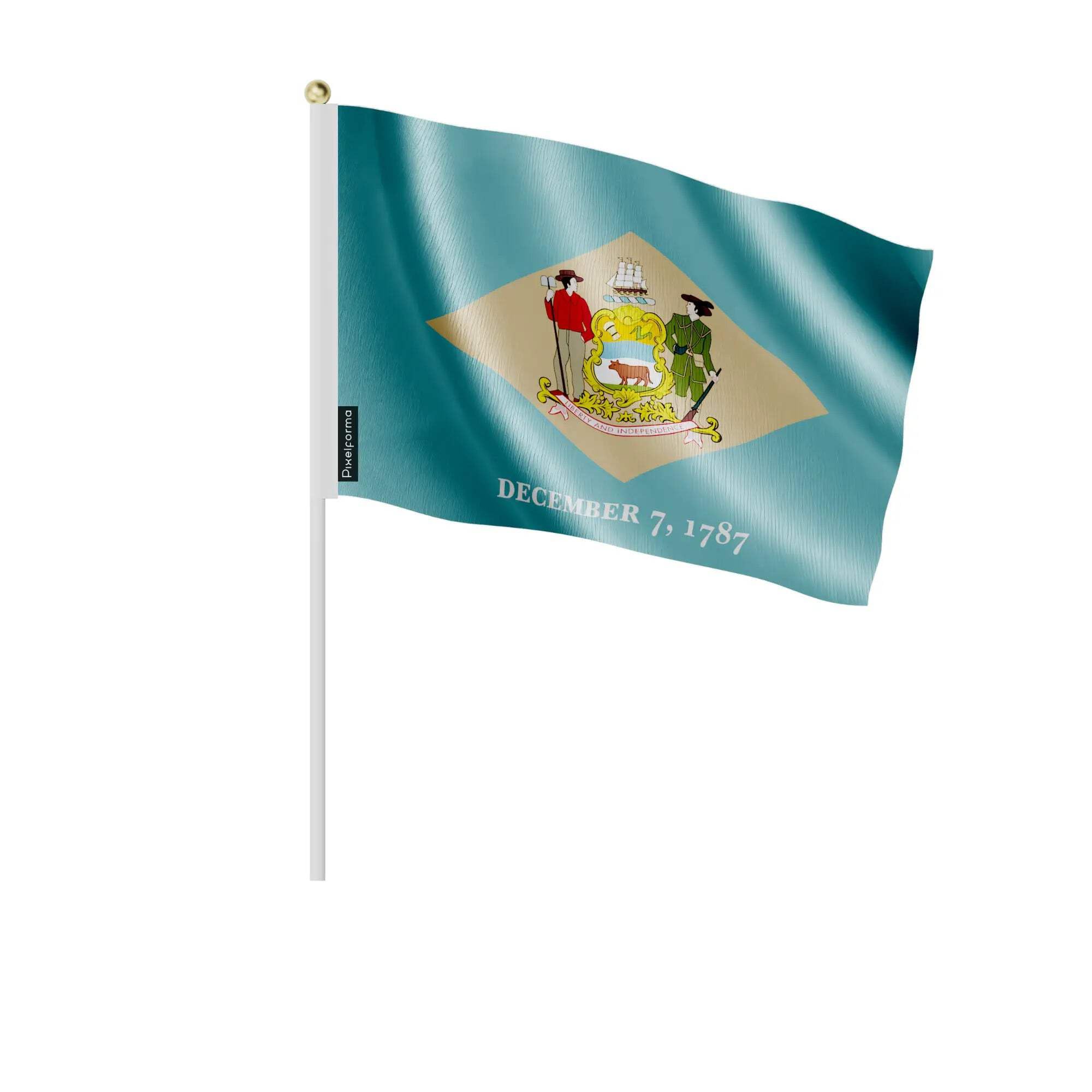 Drapeau Delaware 20x30cm petit format décoration extérieure lot 100