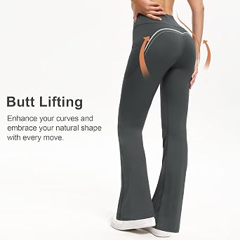 3 Packs Women's Flare Leggings Yoga Pants with Pockets